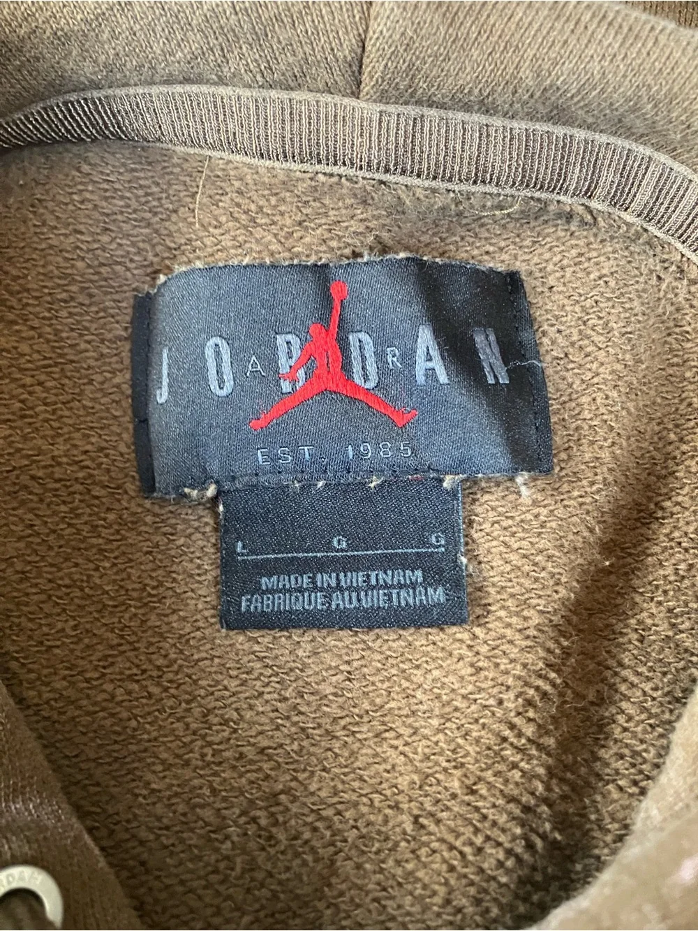 Jordan Brown Washed Pullover Hoodie